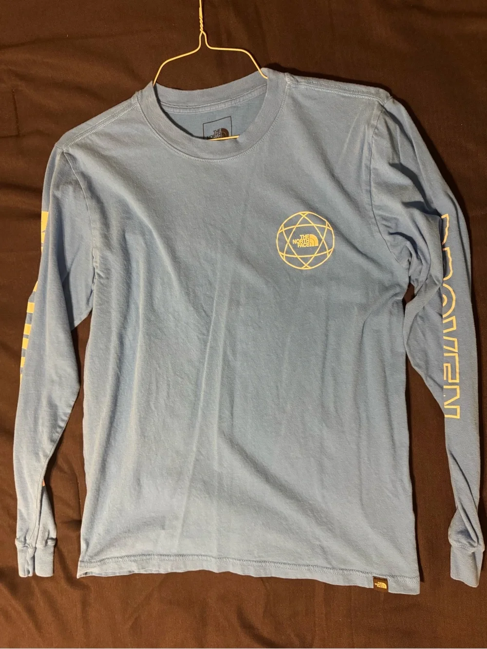 The North Face Men’s Pale Blue Long Sleeve Logo Tee